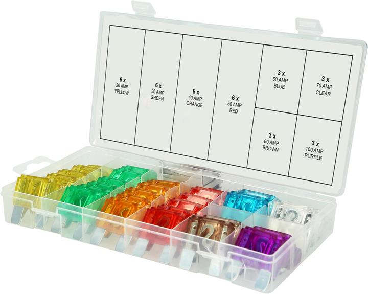 KS Tools Assortment of car fuses,20-100A, 36 pcs (100 A)