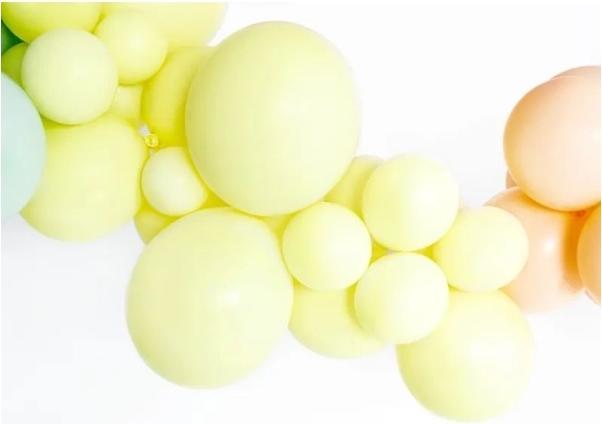 Produktbild Partydeco Strong Balloons 12cm, Pastel Light Yellow (1 pkt / 100 pc.) (100x)