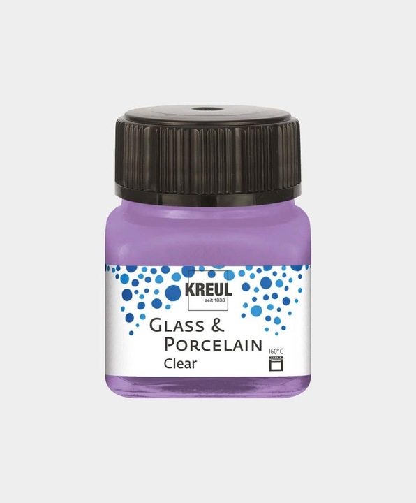 Produktbild Kreul Glass & Porcelain Clear, Porzellan- und Glasfarbe (Flieder, 20 ml)