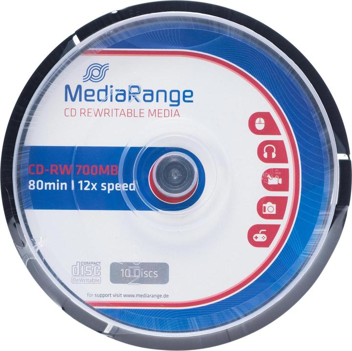 Actual product image MediaRange CD-RW 12x 700MB/80Min, 10 sp. (10 x)
