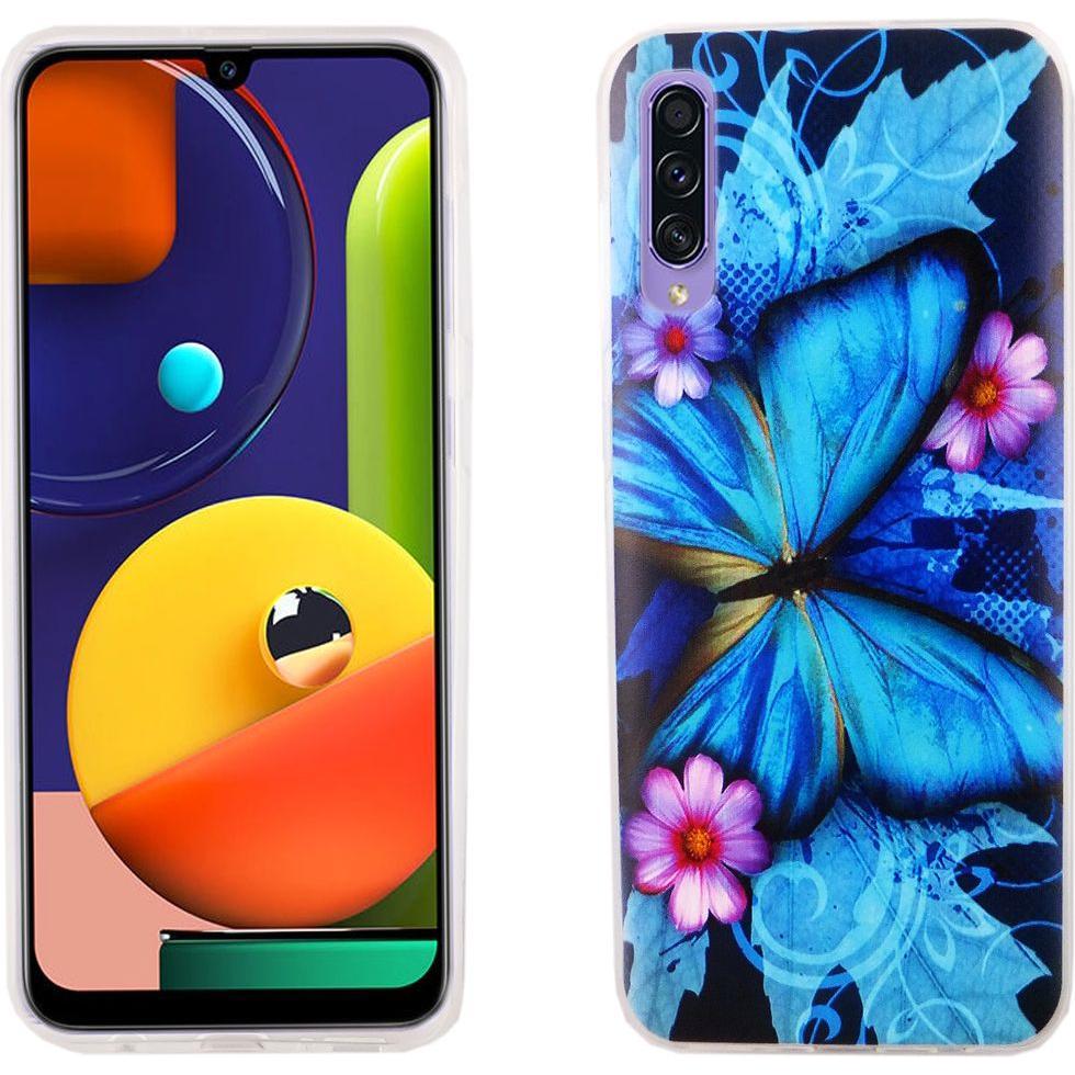 König Design Handyhülle für Samsung Galaxy A50s Schutzcase Backcover Bumper Etuis Rahmen Blau (Samsung Galaxy A50s), Sma...