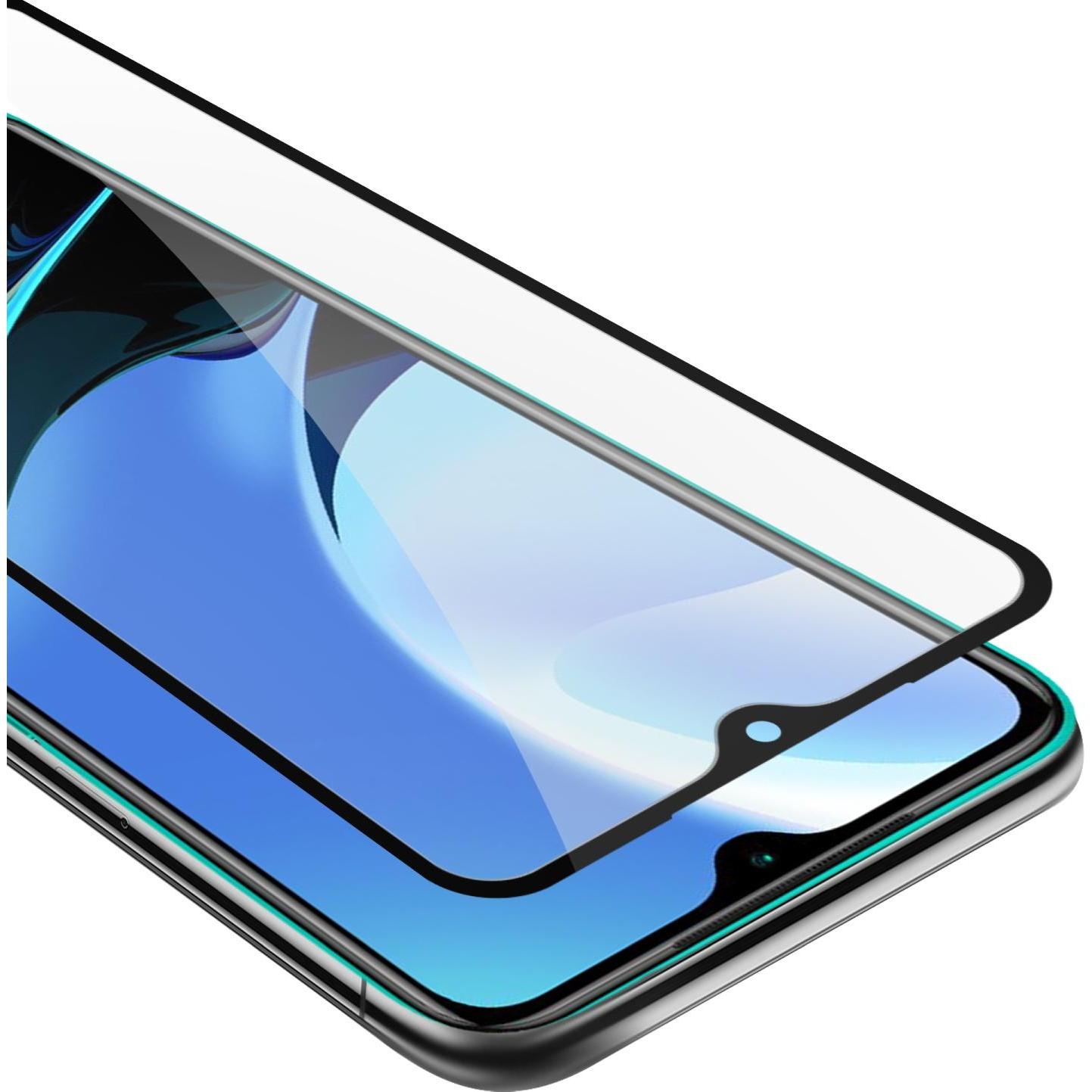 Cadorabo Vollbild Displayschutzglas (1 Stück, Xiaomi Redmi 9T), Smartphone Schutzfolie, Schwarz