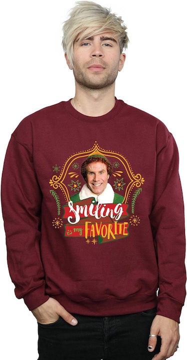 Actual product image Elf Mens Buddy Smiling Sweatshirt (S)