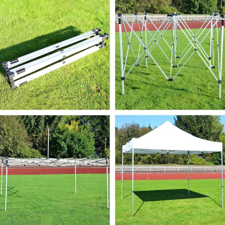 Produktbild VCM Falt Pavillon 3x3m weiss+2 Seitenteile (300 cm, 300 cm)