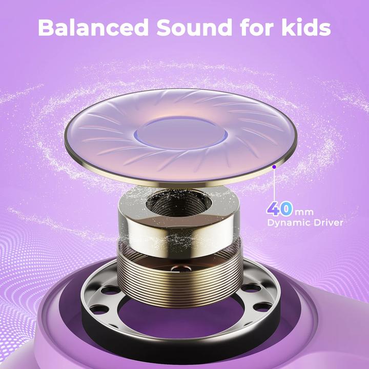 Actual product image Iclever Active Noise Cancel Headphones C17-2083N-01 BTH26, BT, 60h, purple-green (ANC, 60 h, Wireless)
