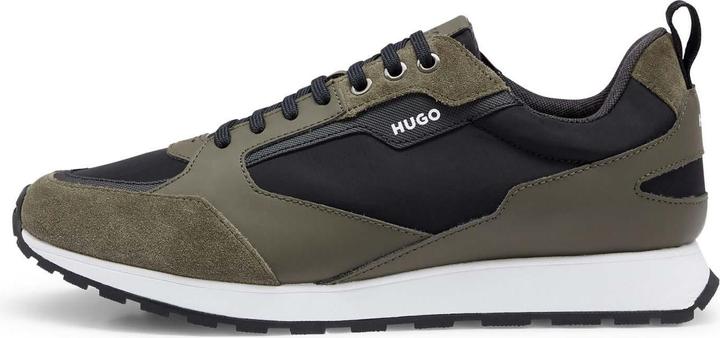Actual product image HUGO Mens Icelin Suede Panel Running Trainers (38)