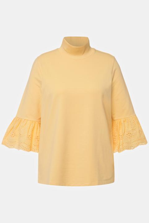 Produktbild Ulla Popken Sweatshirt, Spitze, Stehkragen, 3/4-Arm (46, 48)