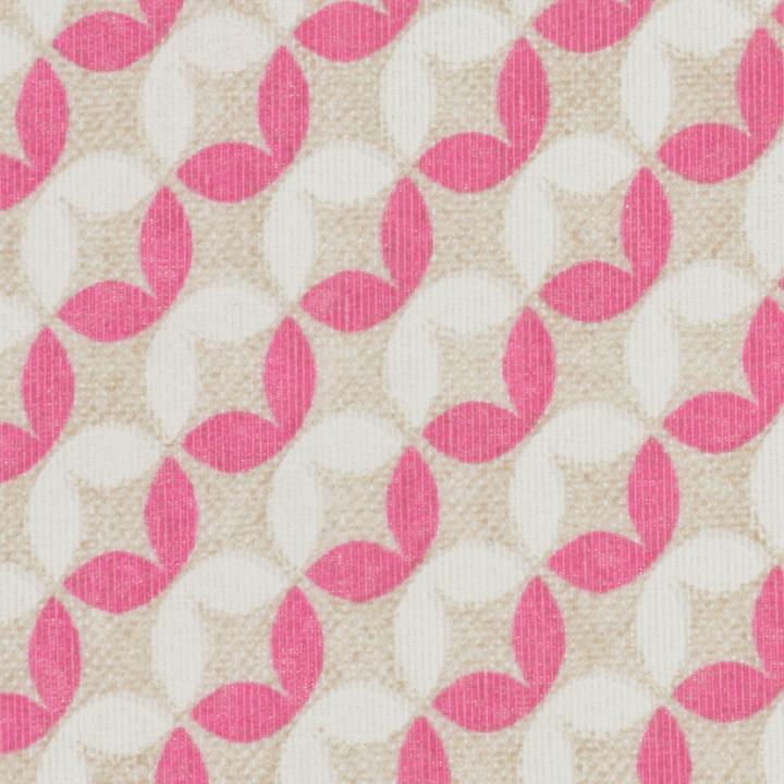 Produktbild VBS Motiv-Stoff Leinenoptik "Blätterkreise", 140 cm breit, Meterware