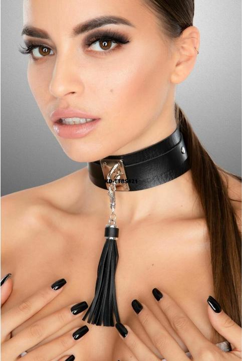 Image du produit Kinky Diva teasing tassel collar noir/argenté