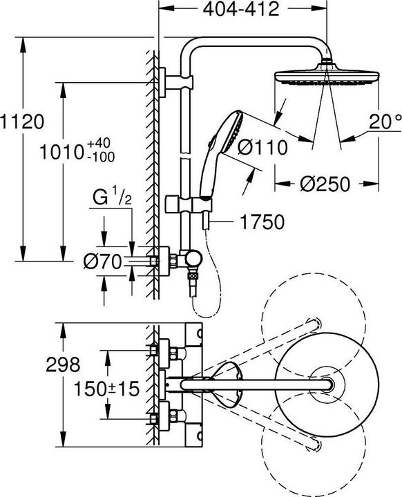 Produktbild Grohe Vitalio Start System 250