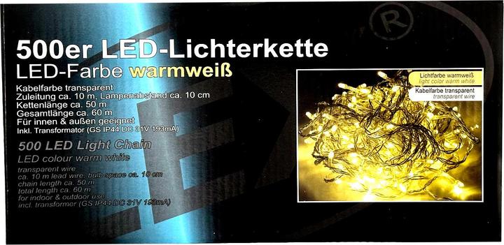 Actual product image Mojawo 500 LED fairy lights warm white (60 m)