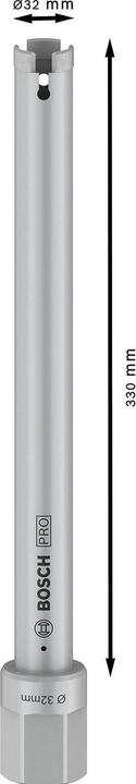 Actual product image Bosch Professional Zubehör PRO Core Cutter dry, 32 x 330 mm, 1 1/4 inch UNC (32 millimetres)