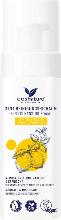 Produktbild Cosnature Foaming Cleanser 3in1 natural cleansing foam with lemon and lemon balm 150ml (Reinigungsschaum, 150 ml)