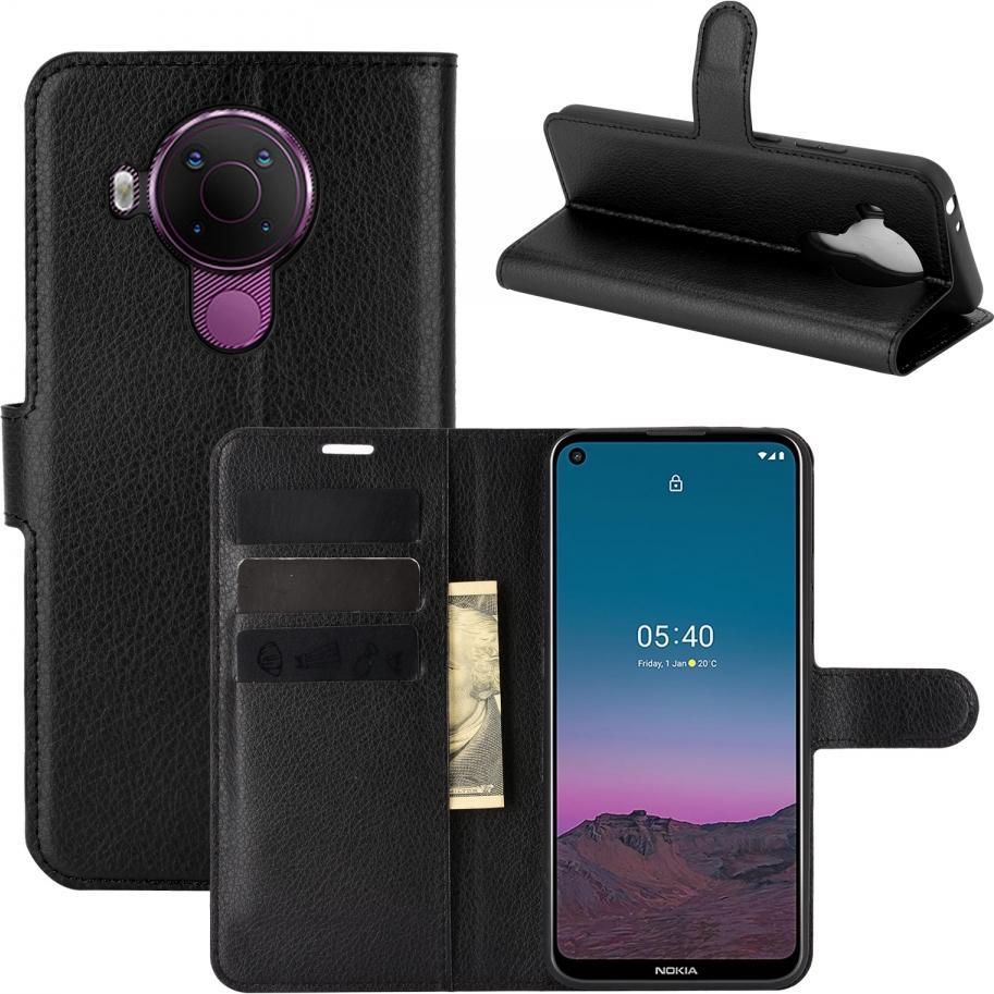Screenguard Nokia 5.4 Leather Guard Lederhülle (Nokia 5.4), Smartphone Hülle, Schwarz