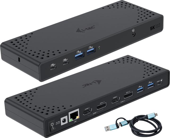 Produktbild i-tec USB-A/-C TB DUAL DOCK DUAL DISPLAY DOCK PD 100W (USB-C)