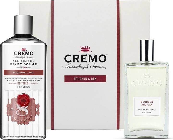 Productafbeelding Cremo Bourbon & Oak geschenkset voor mannen - Eau de Toilette 100ml Body Wash 473ml (Parfum set)