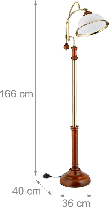 Actual product image Relaxdays Floor Lamp Art Nouveau (E27)