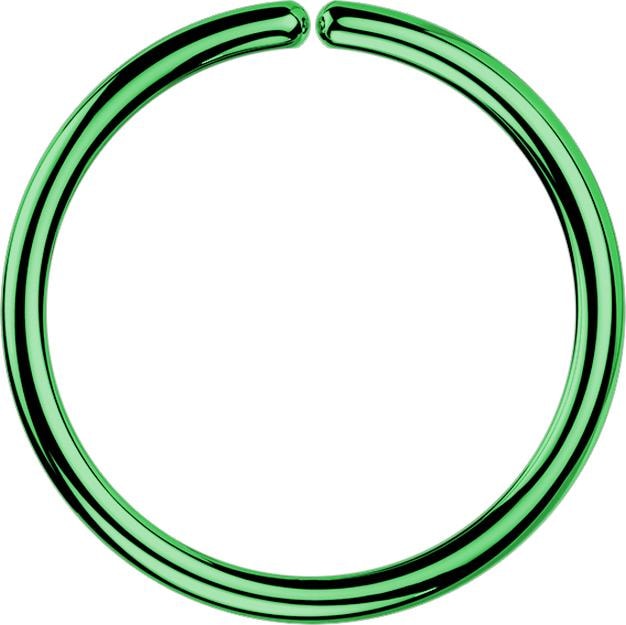 Produktbild Star Piercing Micro Piercing Ring grün mit Titanium Beschichtung (ohne Messing, Chirurgenstahl 316L)