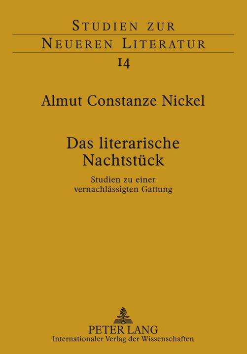 Produktbild Das literarische Nachtstück (Deutsch, Almut Constanze Nickel, 2010)