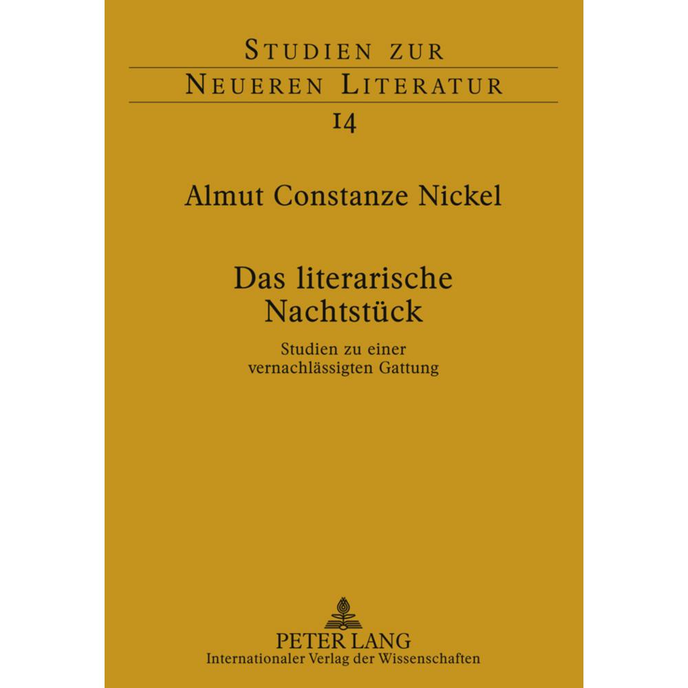Das literarische Nachtstück, Fachbücher von Almut Constanze Nickel