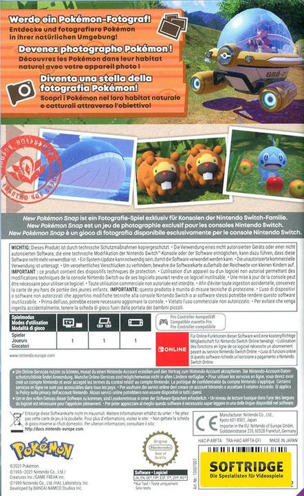 Produktbild Nintendo New Pokémon Snap (Switch, Switch Lite, Switch OLED, Multilingual)