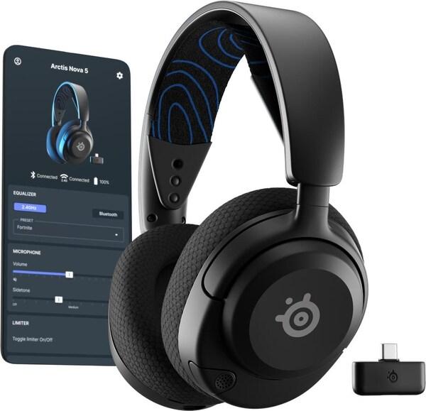 Actual product image SteelSeries 61670 / Arctis Nova 5 Black Headset (Wireless)