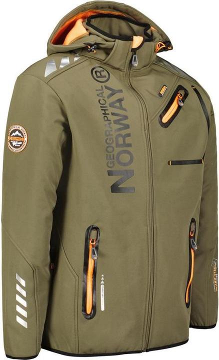 Actual product image Geographical Norway Royaute DB 068 M WY1996H/GN-Kaki / Orange Softshell Jacket