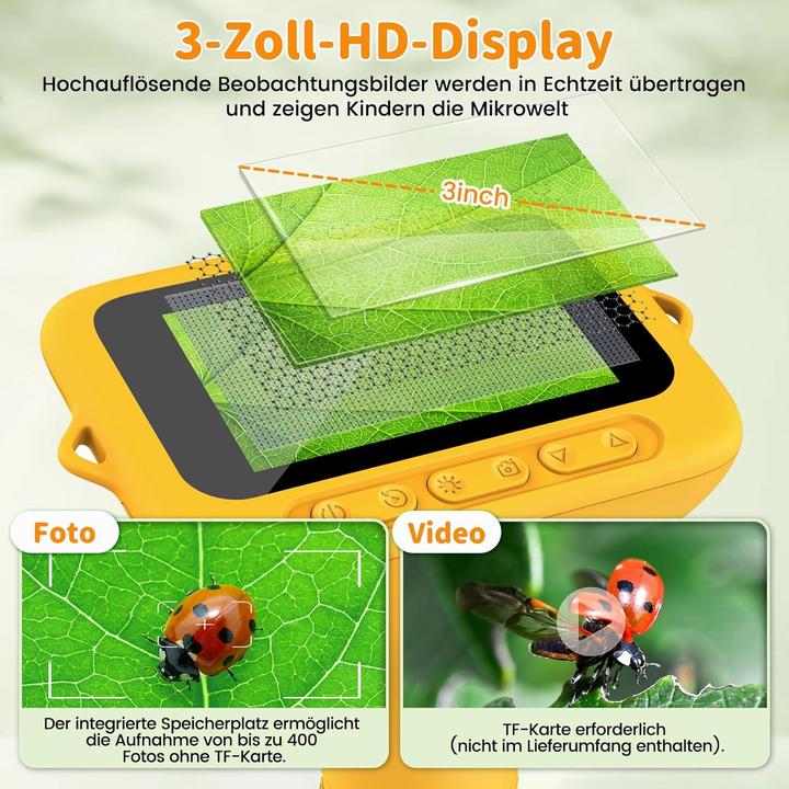 Actual product image PlayDen Digitales Kindermikroskop mit LCD-Bildschirm