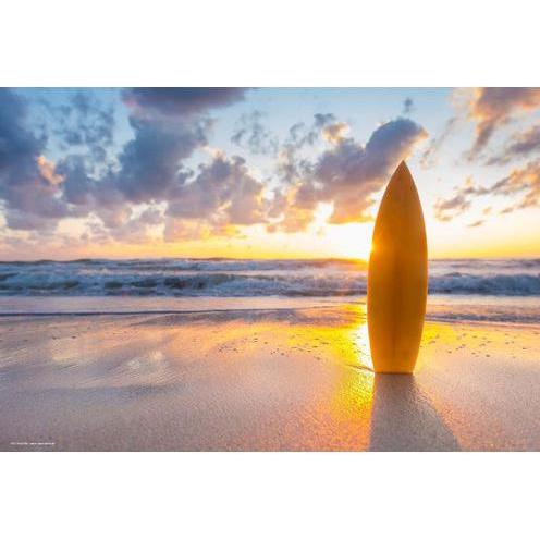 CoverYourDesk Schreibtischunterlage Surfbrett am Strand (40 x 60 cm) (C07_16_36_004)