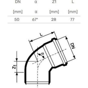Thumbnail - Magnaplast, Zubehör Sanitärinstallation, ELBOW INTERNAL D50X67 PP
