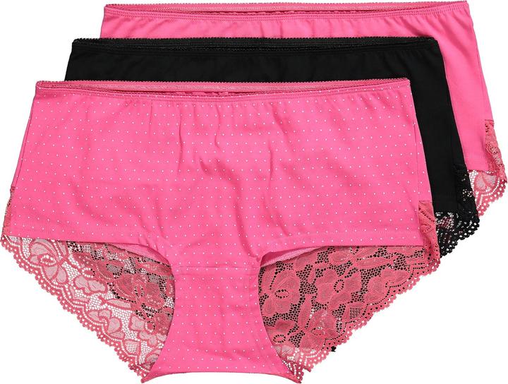 Produktbild Ulla Popken Hipster, 3er-Pack, Spitzen-Einsatz (60, 3er Pack)