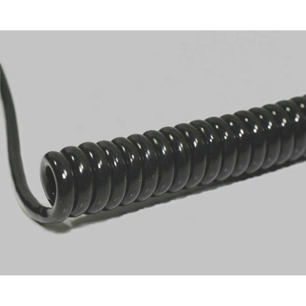 BKL Electronic, Kabelleitung, 1506228 Spiralkabel Li12Y11Y 800mm / 3200mm 6 x 0.25mm² Schwarz 1St. (3.20 m)