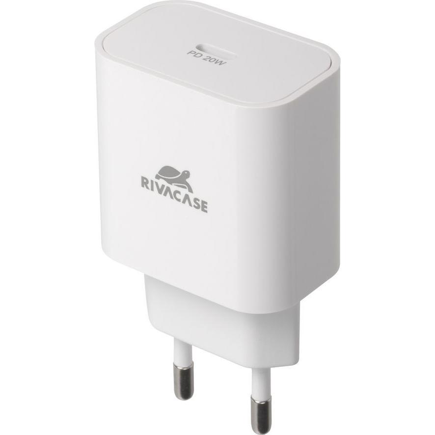 Rivacase MOBILE CHARGER WALL/WHITE PS4101 W00 (20 W), USB Ladegerät, Weiss