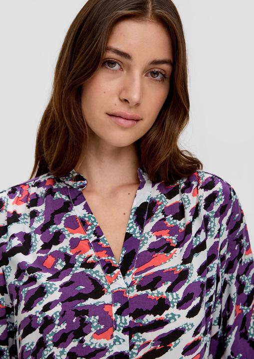 Actual product image s.Oliver Bluse Viskosebluse mit Tunika-Ausschnitt (38)