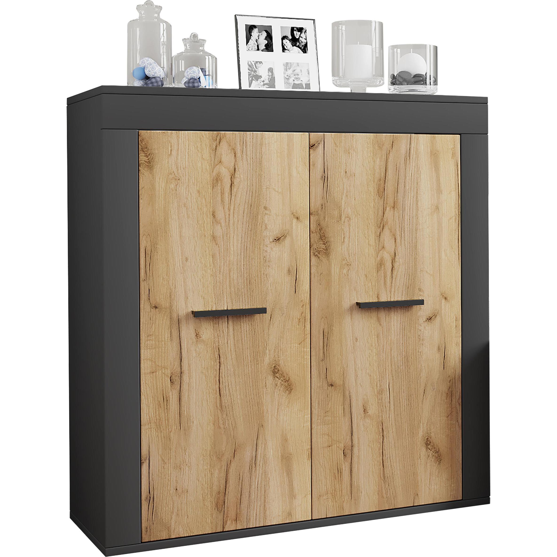 Thumbnail - VCM, Kommode + Sideboard, Kommode Sideboard Usilo 2 Drehtüren (80 x 35 x 89 cm)