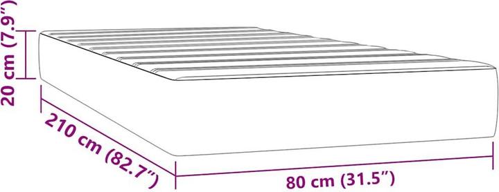 Image du produit vidaXL Taschenfederkernmatratze Rosa Samt (80 x 210 cm, Noyau de printemps)