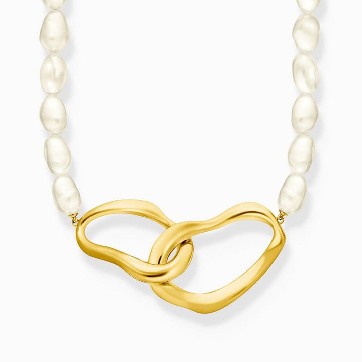 Produktbild Thomas Sabo Perlenkette Natural Beauty vergoldet (Sterling Silber 925, 45 - 50 cm)
