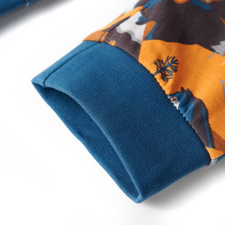 Produktbild vidaXL Kinderpyjama mit Langen Ärmeln Cognac 92,Material: 100 (92)