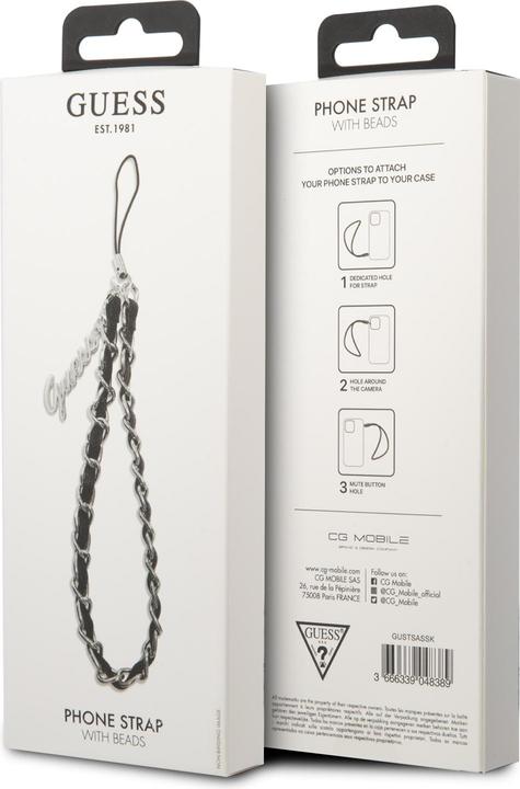 Actual product image Guess Strap GUSTSASSK black Metal Classic Charm