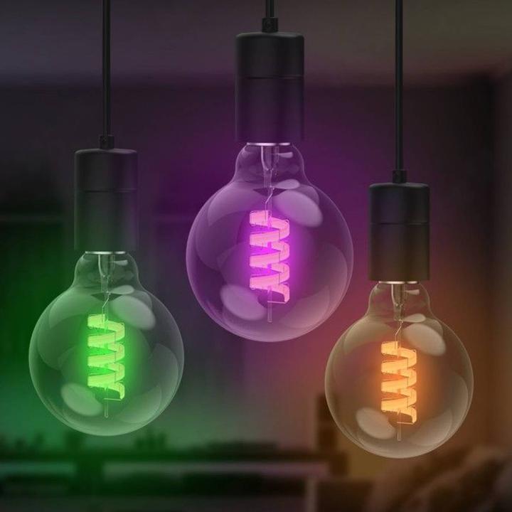 Image du produit Hama Lampe LED intelligente, Matter, E27, globe, filament G95, RGBW, dimmable, avec application (E27, 470 lm, 1x)