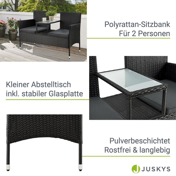 Produktbild Juskys Polyrattan Gartenmöbel Sitzgruppe Monaco