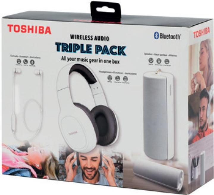 Immagine prodotto Toshiba Pacchetto audio triplo HSP-3P19 bianco (12 h, Senza fili)