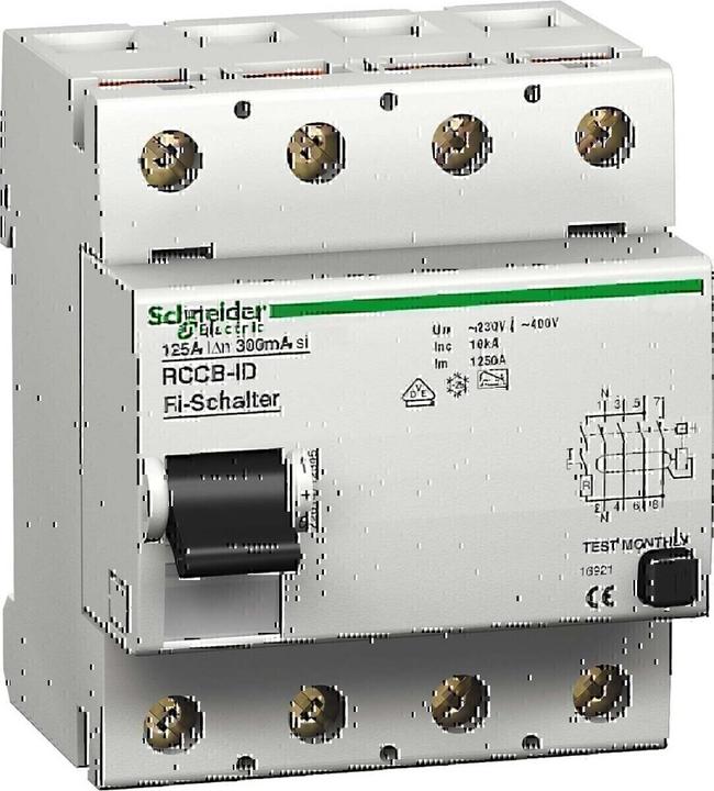 Actual product image Schneider Electric Acti9 iID RCCB 4Pole 63A 300ma Type A