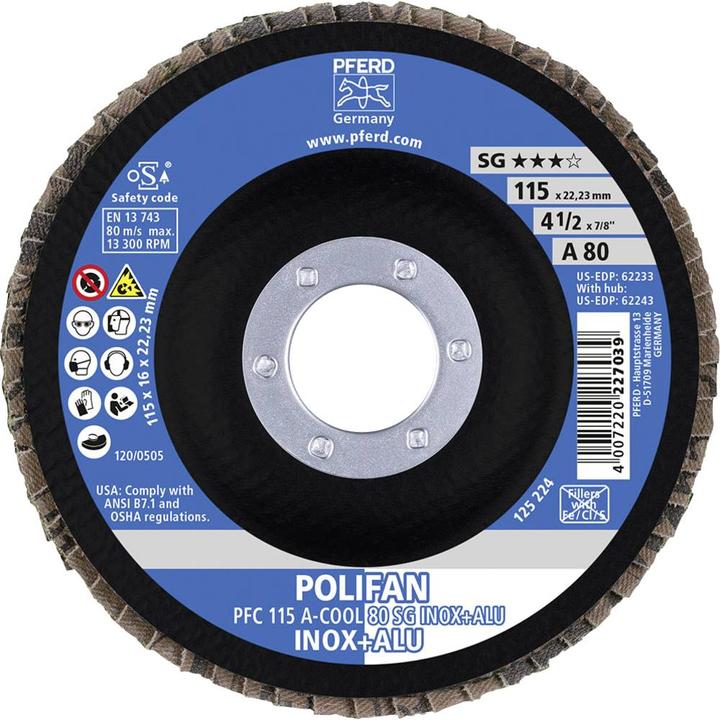 Actual product image Pferd POLIFAN serrated lock washer PFC ACOOL 80 SG INOX ALU (80)