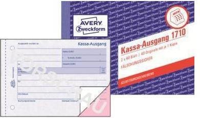 Produktbild Avery Kassa-Ausgang (40 x)