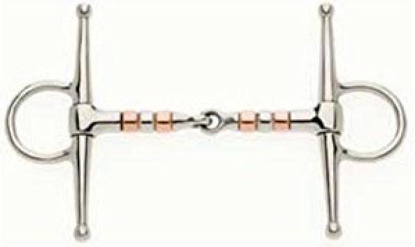 Actual product image Lorina Copper roller single broken shank snaffle