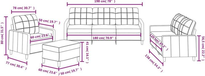 Produktbild vidaXL Zhdana (4-Sitzer)