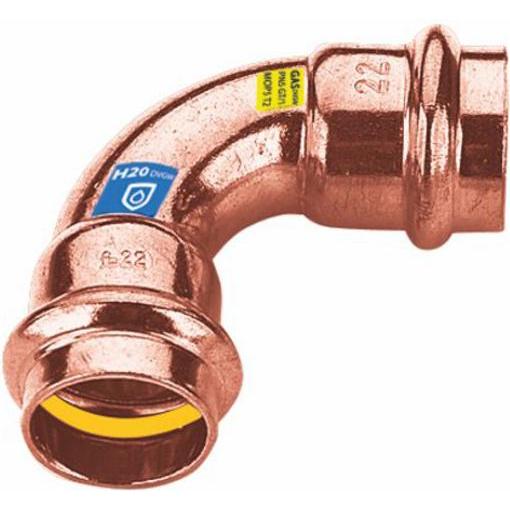 Sanpro, Rohrverbindungstechnik, CUPRESSK Fitting - Pressfitting Kupfer 90° Winkel - Bogen - Kontur V 28 (Pressverbindung...