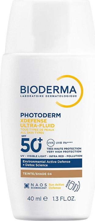 Bioderma Photoderm Xdefense Ultra Fluid SPF 50+ 40ml Shade 04 - Brown (Sonnencreme Gesicht, SPF 50+, 40 ml)
