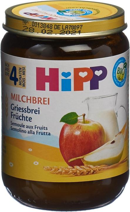 Produktbild Hipp MILCHBREI Griessbrei Früchte (190g) (310 g)